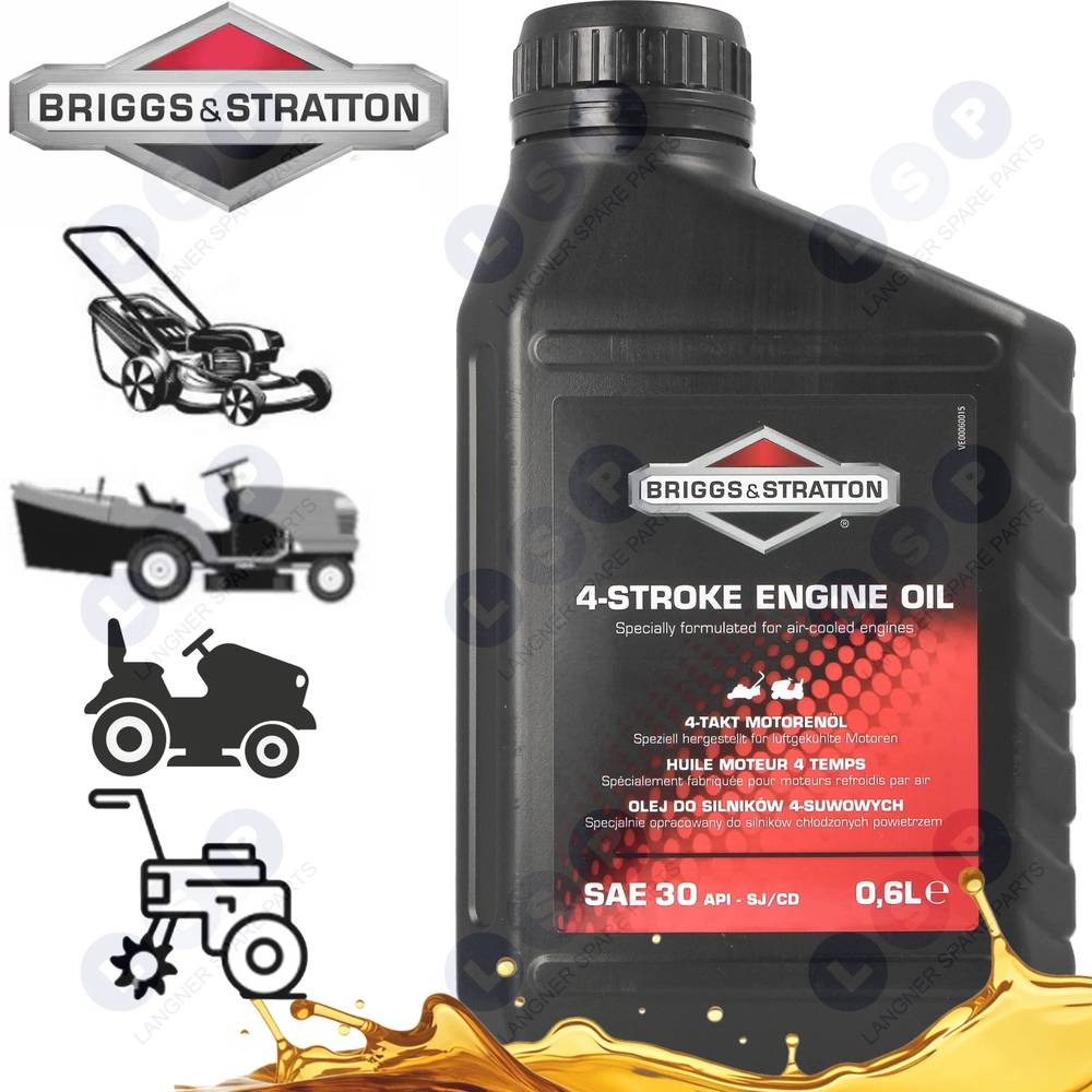 Motorový olej BRIGGS STRATTON pre traktory na kosačky SAE30 0,6L
